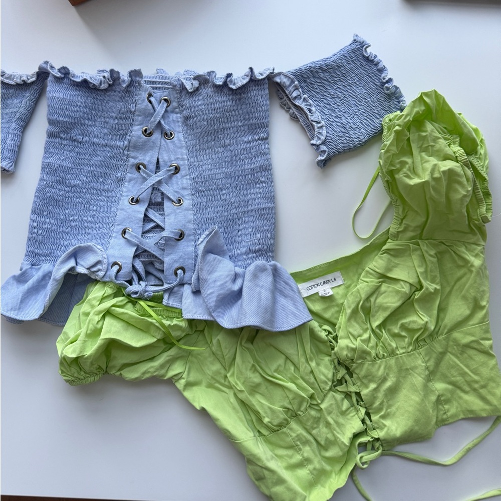 2 amazing corset crop tops XS